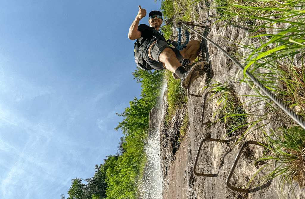 Klettern am Wasserfall