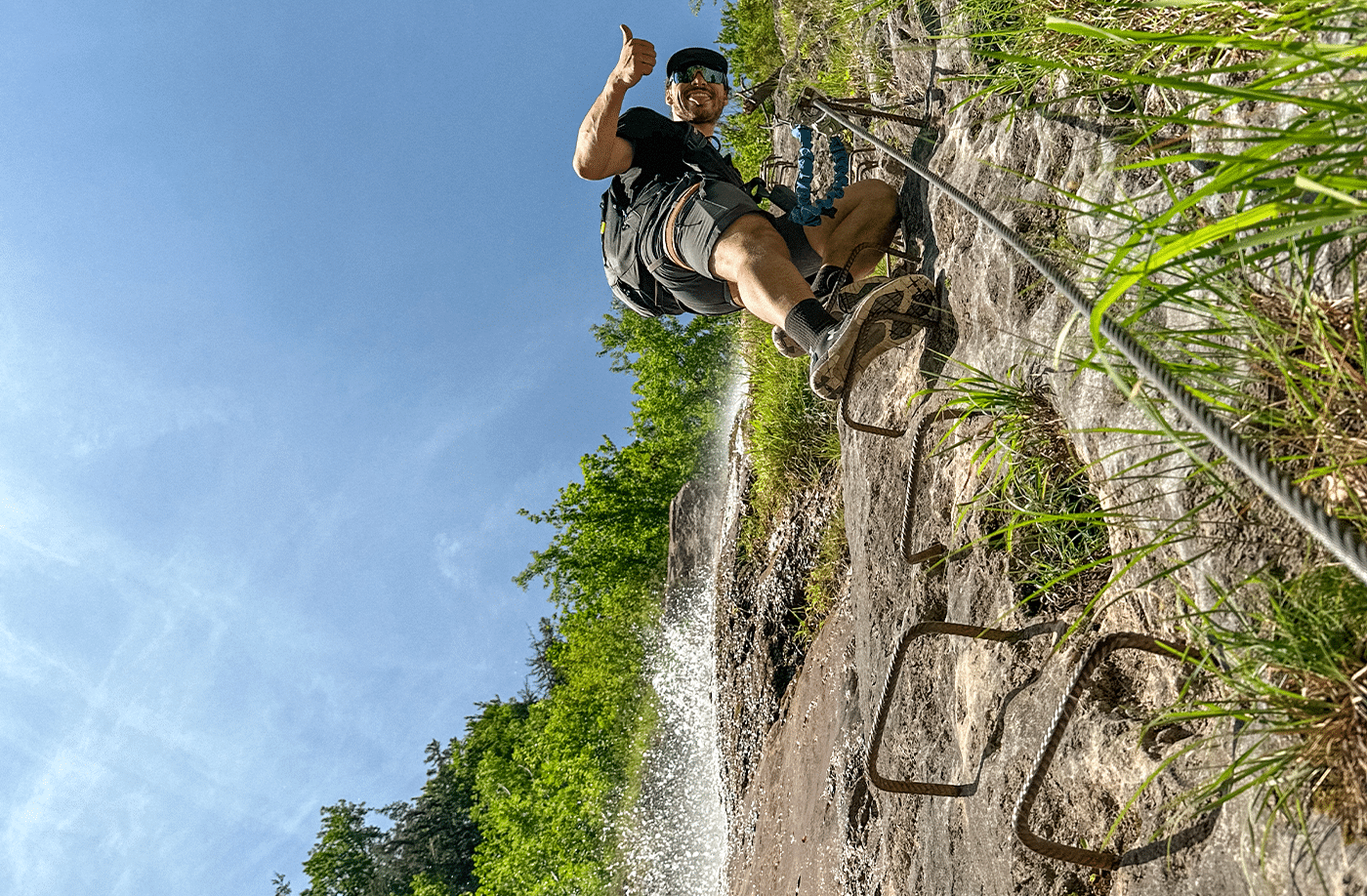 Klettern am Wasserfall